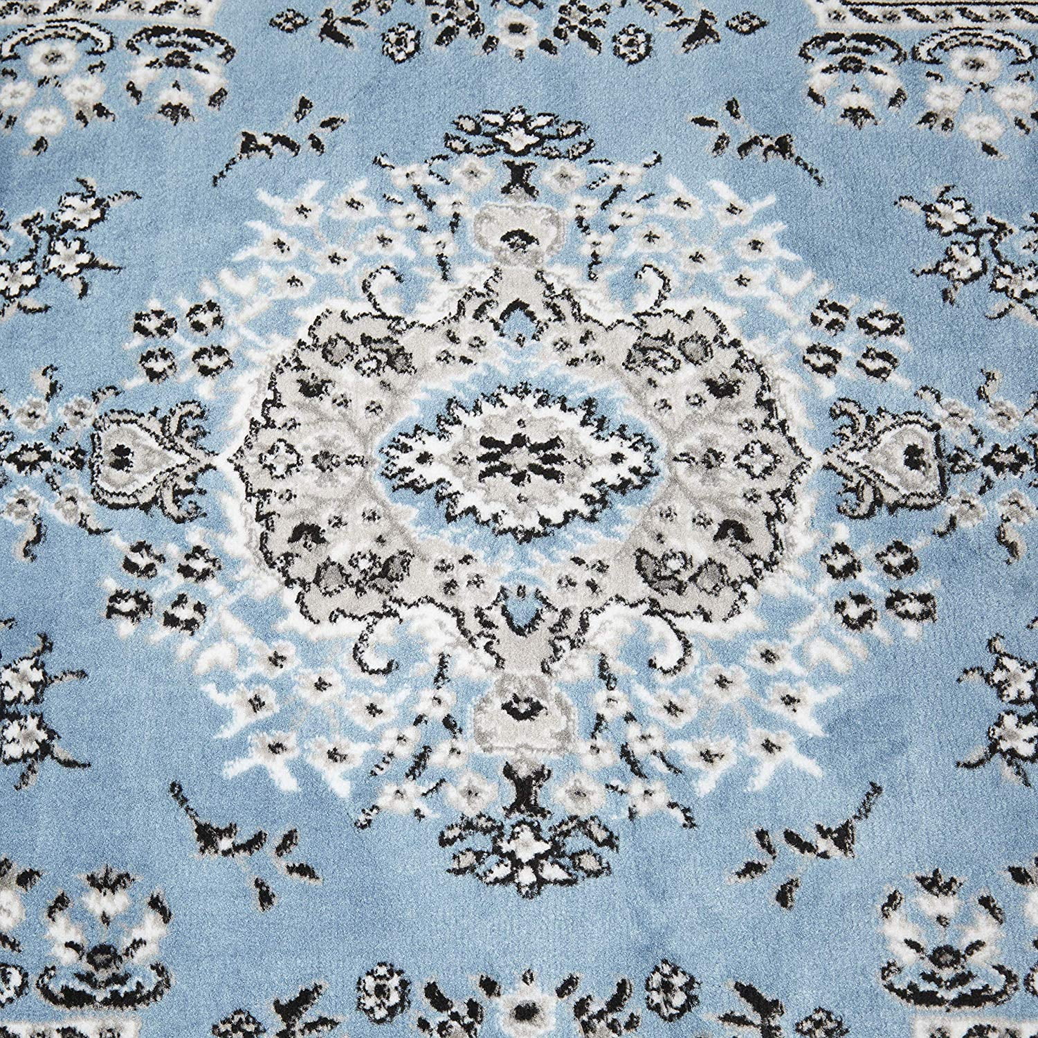 Traditional Area Rug Bordered Medallion Design Persian Oriental Rugs Carpet Runners