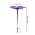 thumbnail image 3 of Lypsnake Outside Metal Flower Design Bird Baths With Stake, Gradient Color Glass Bowl Outdoor Garden Decor with Sturdy Metal Stake, Bird Feeder for Yard Patio Lawn Backyard Ornament & Garden Gift, 3 of 6