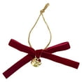 thumbnail image 4 of JeashCHAT 12 Pcs Christmas Velvet Bow Ornaments with Bell Pendant, Mini Twist Tie Bows for Gift Wrapping, Christmas Tree Wreath Garland Hanging Decorations, 4 of 9