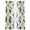 Multi, variant on Teal Orange Geometric Sheer Curtains 96 Inch Length 2 Panels Set, Vintage Chic Abstract Checked Voile Window Treatment Semi Sheer Long Curtains Drapes for Bedroom/Living Room/Kitchen 52"x96"x2