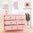 thumbnail image 4 of 2025 New Baby Changing Table Dresser with 6 Drawers, Baby Chest of Drawers for Nursery with Power Outlets, Changing Pad & Removable Top, 4 of 7