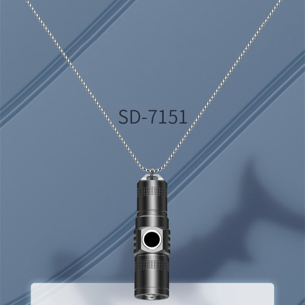 YIEMEEN Portable Aluminum Flashlight Pendant With Variable And Rechargeable Battery For Night Walking