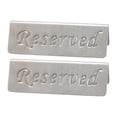 thumbnail image 2 of Letreros de mesa reservados de doble cara, letrero de mesa reservado de acero inoxidable de metal de 2 piezas Letrero reservado multifuncional, 2 of 8