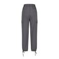 thumbnail image 6 of lulshou Women's New Plus Size Cargo Pants Straight Solid Color Button Multi-Pocket Casual Drawstring Work Pants Trousers, 6 of 7