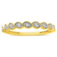 thumbnail image 4 of Yellow Gold-Plated Sterling Silver and Diamond Swirl Band Ring (1/10 cttw, I-J Color, I2-I3 Clarity), Size 7, 4 of 4