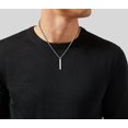 thumbnail image 2 of Collar largo con colgante de barra de acero inoxidable para hombre, 2 of 5