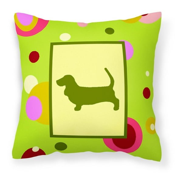 Carolines Treasures CK1011PW1414 Beagle Decorative   Canvas Fabric Pillow 14Hx14W multicolor