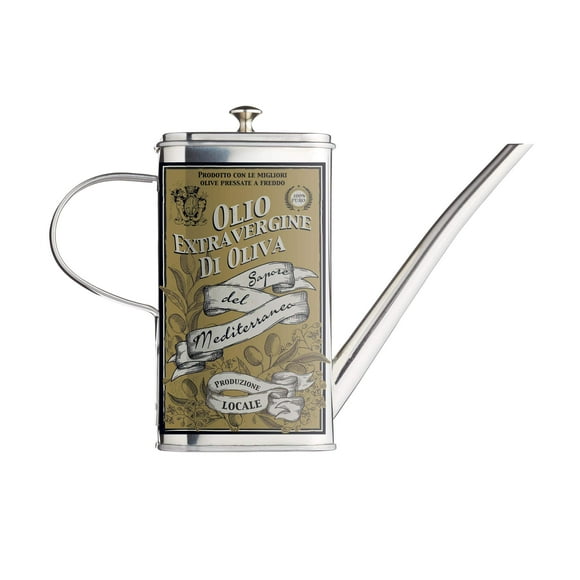 KitchenCraft World of Flavors Huile d'Olive avec Impression Décorative, Acier Inoxydable, 500 ml