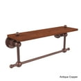 thumbnail image 3 of Astor Place 16'' Solid IPE Ironwood Shelf with Towel Bar in Polished Nickel, 3 of 5