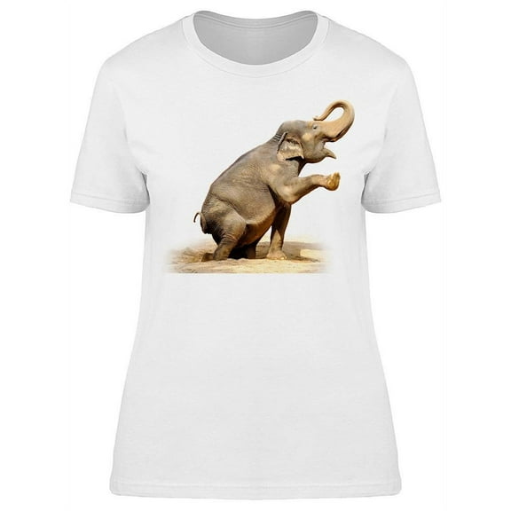 Elephant On The Ground T-Shirt Women -Image by Shutterstock, Female x-Large