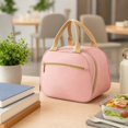 thumbnail image 4 of Insulated Lunch Bag Insulated Lunch Bag for Women Reusable Tote for Work and Daily Use Pink Oxford Cloth Lunch Tote Bag for Women, 4 of 6