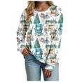 thumbnail image 3 of idosla Oversized Christmas Sweatshirts for Women Funny Tree Print Plus Size Long Sleeve Xmas Shirt Pullover Holiday Tops (Light Gray, S), 3 of 8