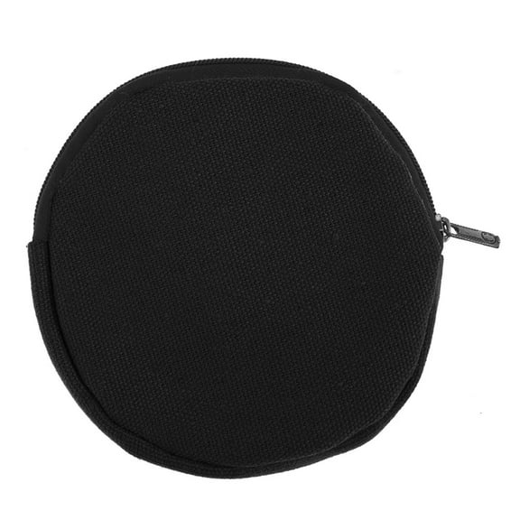 Aspire 60-Pack Black Round Zipper Pouches, Back to School Supplies, DIY Round Canvas Coin Purse 4 Inch