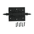 thumbnail image 3 of Renovators Supply Cabinet Hinge for Cabinet Door 3.5" Black Wrought Iron Butt Hinge Victorian Steeple Tip Rust Resistant Flush Mount Hinges w/Hardware Pack of 10, 3 of 6