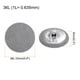 thumbnail image 2 of 10uds 36L Tela Paño Cubierto Botón 23mm Redondo Metal Unique Bargains Gris, 2 of 5