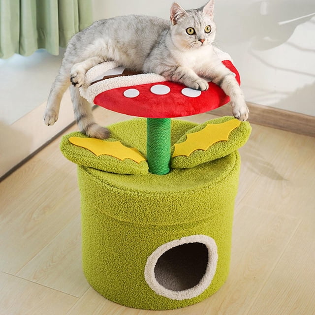 Rascador para gatos, para gatos de interior, juguete para hacer ejercicio y descansar, caseta para saltar, muebles para gatos, nido, cama para