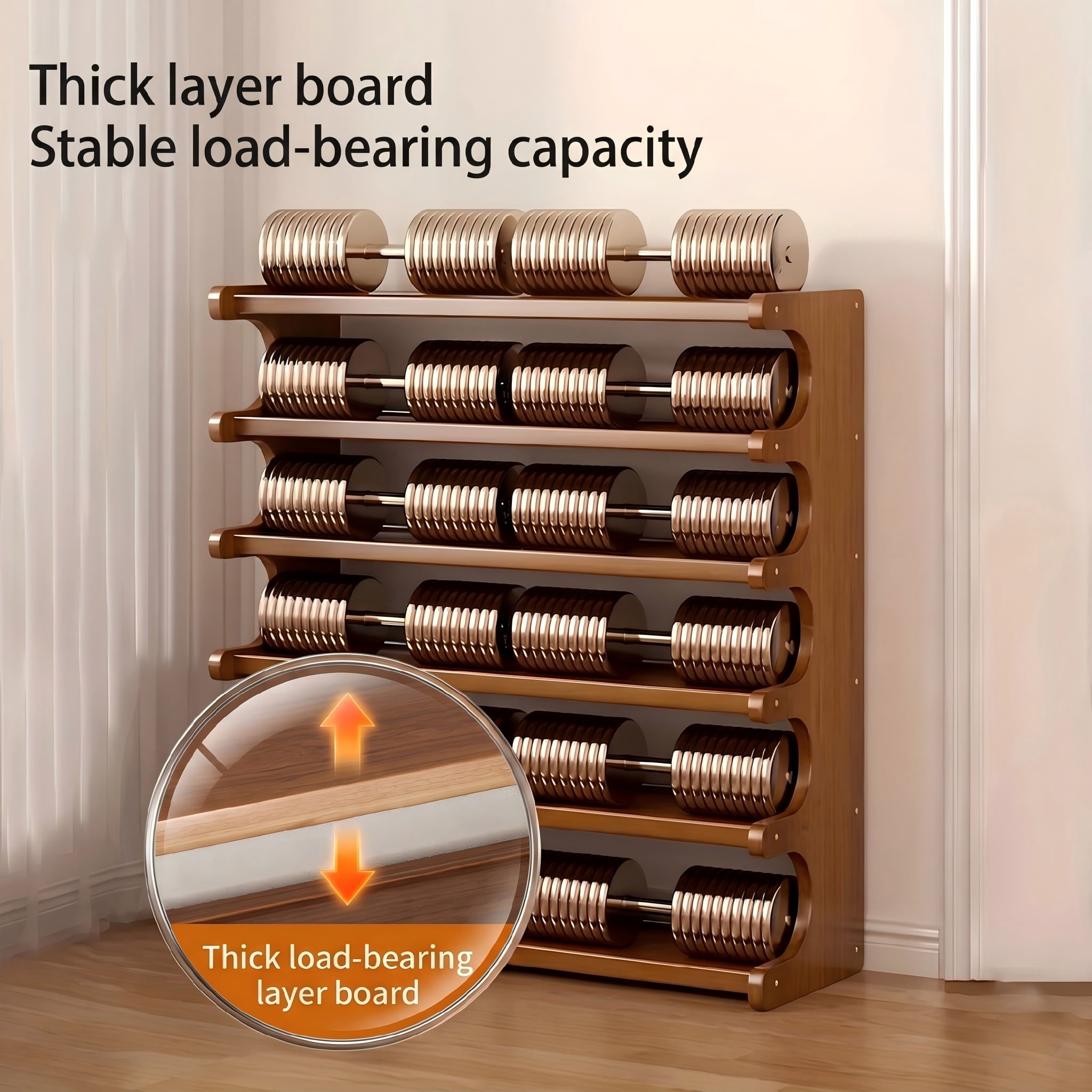 3-Tier Bamboo Shoe Rack Organizer, Multi-Tier Sturdy Shoe Storage Shelf for Entryway, Closet