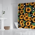 thumbnail image 2 of Waterproof Cute Sunflower Colorful Shower Curtain 72x72 Inch Boho Style Polyester Unique Shower Curtain for Bathroom Hotel Home Decor with 12 Plastic Hooks, 2 of 5