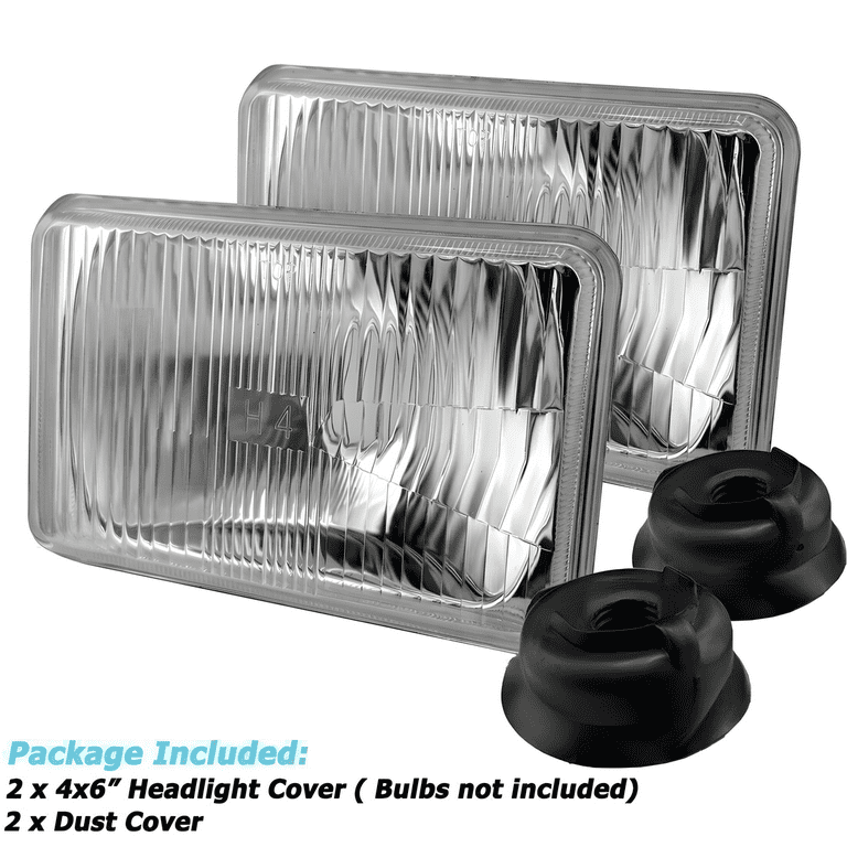 FOUR(x4) 4x6" H4 Glass Headlights Conversion Halogen Semi Sealed Kit HID & LED