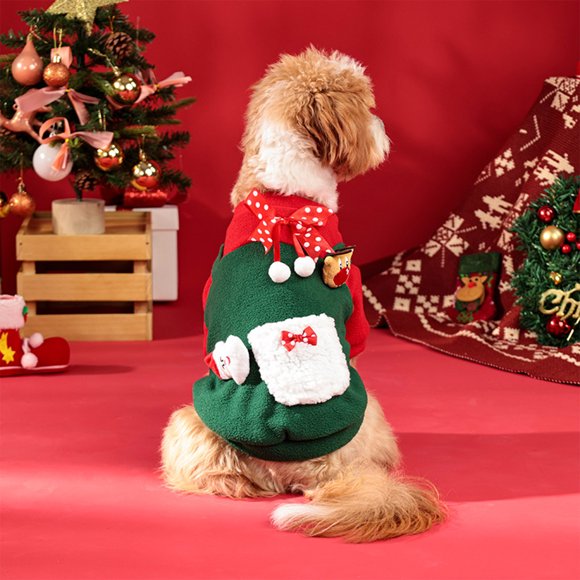 Ropa para perros y gatos, otoño e invierno, decoración navideña