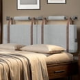 thumbnail image 2 of DWVO Wall-Mounted King Upholstered Headboard, Linen Hanging Headboard with Side Pockets, Gray, 2 of 7