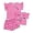 Pink, variant on Disney Minnie Mouse Outfit for Girls, 2 Piece Ruffle T-Shirt and Shorts Set, Toddler & Little Kids Clothes (Pink, 4)