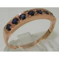 thumbnail image 2 of LBG 14k Rose Gold Natural Sapphire Womens Eternity Ring - 10.5 - Sizes 4 to 12 Available, 2 of 6