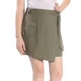 thumbnail image 3 of RACHEL ROY Womens Green Utility Mini Wrap Skirt L, 3 of 4