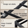 thumbnail image 6 of Ledrem Heavy Duty Full Bed Frame, 16" in Metal Bed Frame, 1100 lb Capacity, No Box Spring Needed, Under-Bed Storage, Easy Assembly, Mattress Retainers, 6 of 9