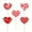 A, variant on 15 Pcs Valentine's Centerpiece Sticks Paper Love Heart Shape Sticks for Wedding Party Vase Floral Arranging Supplies B