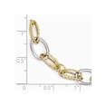 thumbnail image 4 of 14K Two-Tone Gold bracelet Fancy Textured 7.5 in Polished & Link, 4 of 4