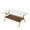 Golden+Transparent, variant on Glass Coffee Table with Lower Shelf,Clear Rectangle Glass Coffee Table, Modern Coffee Table with Metal Legs for Living Room,Black+Gray