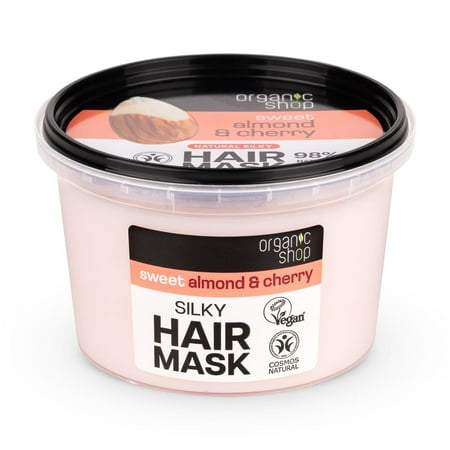 Organic Shop Hair Mask – Almond & Cherry Deep Conditioner, Hydrates, Nourishes & Repairs Dry, Damaged Hair, Intensive Hydration All Hair Types. 250 ml