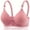 Pink, variant on YHAJDS Women's Seamless Comfortable Daily Bra, Women's Bras Everyday Bras Wireless Bra Print Hook and Eye Lightly Padded T-shirt Bra