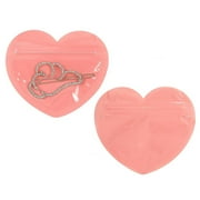 Uxgjfwu Heart Shaped Ziplock Bag, Small Sealed Pouch for Jewelry, Candy, and Gift, Party Favor Bag for Wedding, Celebration, and Special Occasion