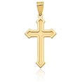 thumbnail image 5 of 14K Solid Yellow Gold Passion Holy Cross Necklace Religious Chain Pendant Jesus Christ Charm, 5 of 11