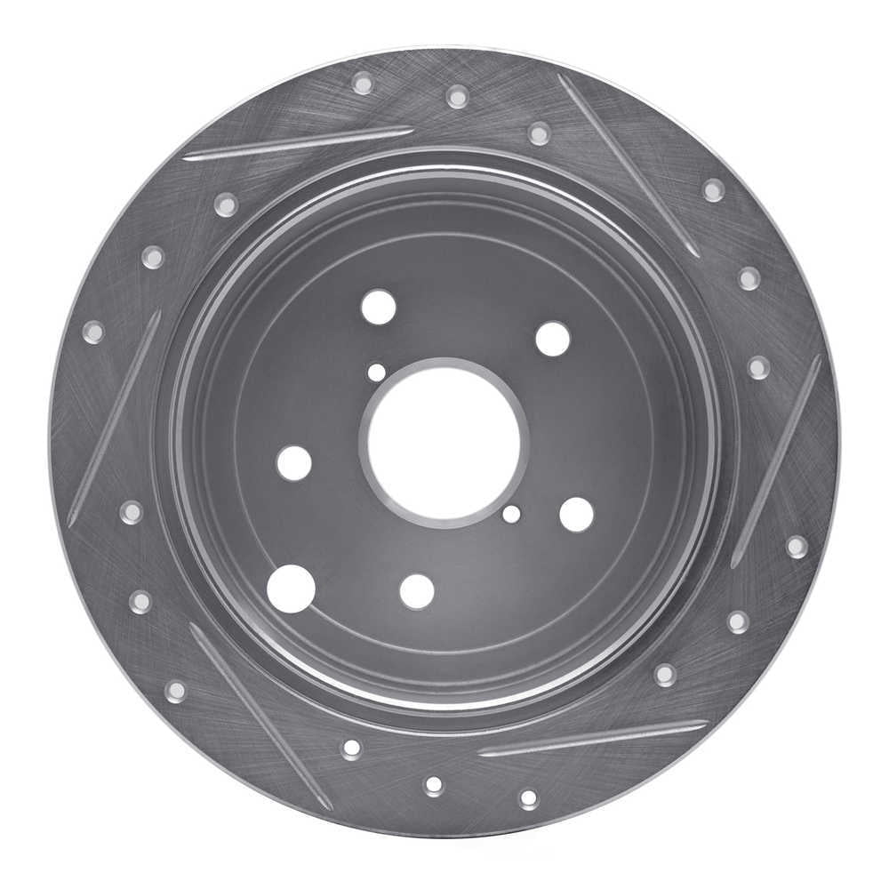 Dynamic Friction Company 631-13024L DFC Brake Rotor - Drilled And Slotted - Silver