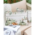 thumbnail image 6 of Thanksgiving Fall Throw Pillow Cover 20 x 26 Inch Decorative Pillow Cover Autumn Eucalyptus Sage Green Pumpkin Lumbar Pillowcase Seasonal Rectangle Cushion Case for Couch Sofa Bed Living Room, 6 of 7