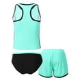 thumbnail image 4 of MSemis Kids Girls 3Pcs UPF 50+ Sun Protection Tankini Swimwear, 4 of 6