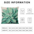 thumbnail image 5 of Creowell Throw Pillow Covers, Summer Turquoise Tropical Succulent Plants Couch Pillow Cases Decorative Sofa Cushion Case for Chair, Bedroom, Car, Bed, Patio, Office 24x24in, 5 of 5