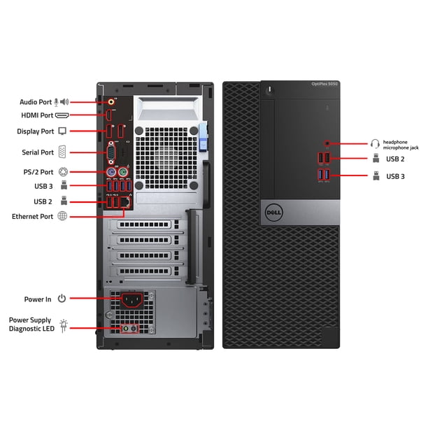 Dell OptiPlex 5050 Tower Desktop Computer - Intel core i7 6th Gen