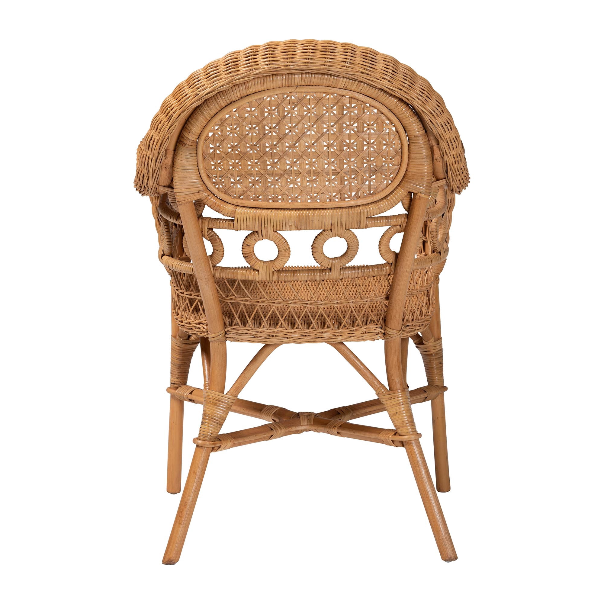 bali & pari Abigale Boho Dining Chair, Light Honey