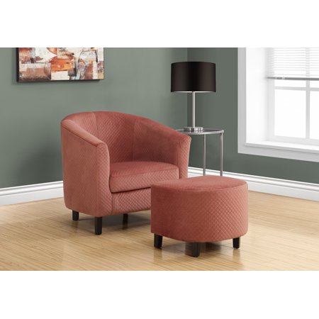 ACCENT CHAIR - 2PCS SET / DUSTY ROSE QUILTED FABRIC - Walmart.com - Walmart.com