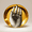 Hand, variant on AlphaDesignLuxe 8" Bone China Decorative Plate with 24K Gold All-Over Decal – Modern Portrait Wall/Stand Art, Parliament of Owls