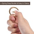 thumbnail image 4 of Round Spring O Rings, 8Pcs 1.3 Inch OD Trigger Buckle Snap Clips for Bags, Purses, Keyrings, Light Golden, 4 of 6