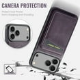 thumbnail image 4 of Nalacover Case Compatible for iPhone 17 Pro Max, [Support MagSafe Wireless Charging] Flip Magnetic Premium Leather Wallet Cover with Detachable Card Holder Kickstand Shockproof Case, Purple, 4 of 12