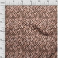 thumbnail image 3 of oneOone Cotton Jersey Light Brown Fabric Abstract Sewing Material Print Fabric By The Yard 58 Inch Wide, 3 of 4