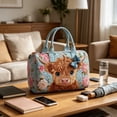 thumbnail image 6 of Cow Plaid Print Travel Duffel Bag Large Capacity Weekender Tote Shoulder Bag for Women Gym Weekend, 6 of 7