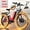 4000W 52V 20Ah 38MPH Red White, variant on Seemoon 4000W Dual Motor Fat Tire Electric Dirt Bike for Adults 52V 20Ah Removable Battery 38 MPH 160Nm 26 x 4 inch Hydraulic Brakes All Terrain