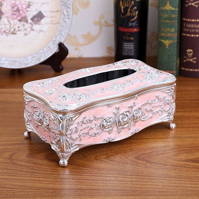 Caja de pañuelos creativa de acrílico vintage para sala de estar, caja de papel para hotel, KTV, baño, barra, caja de almacenamiento